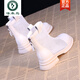 Spechtleder kurze Stiefel für atmungsaktive Damen Martin Stiefel 2025 Neue Frühlings- und Sommer -vielseitige Mesh hohl Stiefel Dünne Mesh Sandalenstiefel Schwarz 35