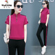 Woodpecker Sportswear Set para mujeres Summer 2025 NUEVA MANGA CORTA CORRIENTE CORPIA PURO SET DOS PIEZAS SET RED 9906 2XL recomendado 125-140Jin [Jin es igual a 0.5 kg]