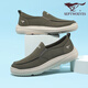 Sieben Wolf -Männerschuhe 2025 Sommertuchschuhe dünne atmungsaktive Leinwand -Leinwand -Leinsadler Herren Soft Sohle Faulpel Casual Dad Schuhe Grün 9929 38