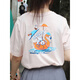 阿迪达斯 （adidas）T恤女夏季可爱印花粉色半袖棉质校园运动女款短袖IP3877 IP3879 专柜正品 L _推荐120-130斤