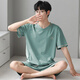 Yalu Modal Summer Pyjamas Herren dünne lose Shortsleeved Shorts für Sommersporthausbekleidungsanzug QDM3519# L