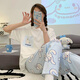 Hongdou Pyjamas für Frauen 2025 neue Sommer-Kurzärmer-Hosen reine Baumwoll-Junior High School-Schüler Big Children süße Heimkleidung 6625-Taoxin Little Bear-Short-Short-Sekunden-Hzm XL-Frauen (Höhe 162-168.110-128jin [Jin gleich 0,5 kg]))