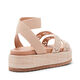 Steve Madden Girls' Shoes Kelsi Canvas Wedge Sandals, Natural Natural 5 Big Kid