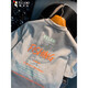 Woodpecker Short-sleeved T-shirt Men's 2025 Summer New American Loose Heavy Trendy Casual Top T-shirt Half-sleeved Men's Clothes Gray Regular XL About 135-150Jin [Jin equals 0.5 kg] Can be worn