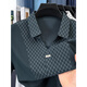 GY goldlion Jinlilai summer new scissor collar short-sleeved T-shirt for men for business casual skin-friendly comfortable and relaxed versatile half-sleeved WSTB/759 gray-green short-sleeved T-shirt L 115-135Jin [Jin equals 0.5 kg]
