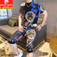 
Pierre cardin European short-sleeved men's summer fashion brand trendy high-end ice silk quick-drying T-shirt for men's outfits a complete set of handsome T 829 khaki suit thin L suitable for 105-120 Jin [Jin equals 0.5 kg]