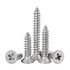 Tianli 304 stainless steel self-tapping screws cross countersunk head flat head screws extended KA wood screws M4*10 (200 pieces)