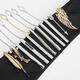 Él Jiagong Tie Clip Business Formal Wear Formal Simple Tie Buckle Men and Women's Professional Versión coreana Seguridad de oro y collar de plata Gold Cold