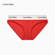 Calvin Klein内衣【明星同款摩登引力带】女士ck提花比基尼三角内裤女F3787AD VO3-胭脂红 1条 M