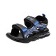 Children's shoes 2025 summer style children's sandals for boys, medium and large children, soft-soled beach shoes, sports sandals, outdoor leisure 1926 black lake blue, size 41/shoe inner length about 264cm