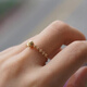 Pu Li 18k gold cat eye beads gold beads fairy chain soft ring women pull sweet small ring high-end versatile ring