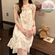 含蕊泡泡棉吊带睡裙甜美可爱胸垫可拆洗家居服 CX-5010#彩虹笑脸 180 XL