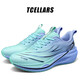 Tcellars sports shoes carbon plate running shoes men's shoes autumn and winter new breathable racing running shoes royal blue green 42