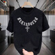 Woodpecker (Tucano) Stars T-shirt à manches courtes en coton pur Summer 2025 Nouveau T-shirt Evergrande décontracté American Retro Loose Top [7036-the Moon] Black M 90-110Jin [Jin est égal à 0,5 kg]