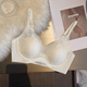 Yalu style underwear for women with big breasts and small breasts, gathered soft support, seamless summer cool bra, milky white, single piece, M 70/32C 75/34AB