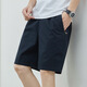 Bailando con los pantalones cortos de verano de lobo para hombres, algodón puro, pantalones casuales de color sólido afuera con pantalones de cinco puntos sueltos para hombres, pantalones para hombres 9215, verde claro 3xl