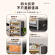 Kezhitu Kitchen Storage Rack Rack Rack Floor Multi-couches Multi-couche Ferping Forping Ranget Armoret Momening Multi-Fonction Cupboard Dining Side Armort Armoire de rangement Cabinet Volcanique (Version épaissie) Longueur de 6 couches 50 Wideur 3524