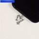 Youmipa Golden Silver Double Butterfly Phone Mobile Plug Port Port Port Pring Pendant Apple Huawei Type-C Android Silver Oval Type-C (également Apple 15-16)