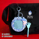 Ignb NEZHA MAGNETINE SEAKE BALL PEINTURE BANDE TOYS for Children, Men and Women Schoolbags, Keynchain Pendentif, Maze Level Ball Gift [magnétique en acier de peinture de peinture Maze] Red