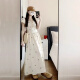 Vestido de manga de yijian de hojaldre francés, estilo dulce, abrazando la cintura y temperamento delgado, falda de falda de manga de verano de verano [original-m] m recomendado 90-110Jin [Jin iguala 0.5 kg]