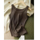 Summer nuevo chaleco sin mangas de algodón para mujeres que usan una camisa base con un ajuste delgado y versátil atuendo de mujeres, Z Yuren 1050 Green L