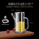 Bomans high borosilicate glass oil pot food grade oil kitchen household non-hanging oil bottle leak-proof oil soy sauce vinegar oil tank square-high borosilicate oil pot small size 550ml