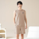 Yiduo pajamas pure cotton men's summer thin sleeveless simple five-point pants loose men's outer wear home clothing suit 13658 XL [Suggested 120-140Jin [Jin equals 0.5 kg]]