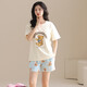 [纯棉]睡衣女夏季套头短袖短裤休闲款家居服套装可外穿女cker CKE-W6172A XL