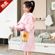 Baifei bath towel can be worn and wrapped around boys and girls bath skirt cloak long-sleeved water-absorbent quick-drying non-pure cotton water-absorbent children's bathrobe children's bathrobe-Sunflower (small size) suitable for height