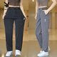 Playboy Laiser Tensi Jeans für Männer lose und glatte Brandmarke Trendy Brand Summer Long Hosen 2025 1048 Gray M [Vorgeschlagen 90-115jin [Jin entspricht 0,5 kg]]]