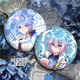 Neue Farbe Hui Douluo Kontinent Peerless Tangmen Doppelblitz Barji Wang Dong Erchuang Tinplate Silber Zwiebel Abzeichen Hirse Geschenke Q3883 58mm Fantasy Farbe gebürstet