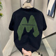 
GTYUWVG2025 Summer Casual Men's Short Sleeve T-Shirt Summer Half Sleeve Pure Cotton Trendy Brand Loose All-Match Top T V983 White XL