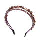 Zuoou headband for women, versatile for going out, 2025 new light luxury temperament, Korean crystal high-end headband, baroque hairpin, purple