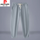Pier Cardan linen pants men's summer thin cotton linen pants Chinese style large size men's pants tying feet harem pants loose casual trousers khaki L