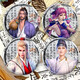 Li Xingyun et Ji Ruxue peignant The Bad Man dans le monde de Jianghu Style Double Flash Badges Flash Around Bar Chi Exquis Millet Bad Man-L6623 Li Xingyun 7 [Silver Onion] Double Flash Ba Chi + Box Box Box Box Box