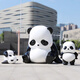 Shangyi Fiberglass Cartoon Panda Sculpture Park Forest Scenic Area Outdoor Large Check-in Simulation Decoration Ornaments Customized.