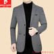 Pier Cardins neuer Frühlings- und Herbst-Winteranzugjacke mit mittlerer Wolle Wolljacke Wollanzug Wolle Wolle Wolljacke Herren Vater Anzug 2317 Braune Farbe L 175 Vorschlag 121-135jin [Jin gleich 0,5 kg]
