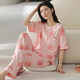 Die offizielle Website von Hongdou (Hodo) [Empfohlen von der zentralen Mutter] Frauen Sommer Reine Baumwolle kurzärmelige Hosen dünne Baumwoll-Sommer-Kleidungsanzug Frühling und Herbst YZT9716 Kurzärärmische Hosen m 80-100jin [Jin gleich 0,5 kg]