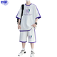 
Yuwu high-quality youth summer new sports suit 12-15 year old boys student short-sleeved T-shirt big children ice silk short 9928 beige suit M about 90-110Jin [Jin equals 0.5 kg] can be worn