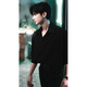 Zhixing Black Long à manches à manches de glace de glace de glace cool bai jingting Sangyan même style chatte costume inner veste mince 2 pièces [chemise longue + pantalon noir] xl [Convient pour 120-145 Jin [Jin est égal à 0,5 kg]]]