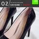 
Lugeli red-soled high heels for women, pure and slim heels, 2025 new sexy and versatile pointed toe temperament professional women's shoes, red-soled high heels 10cm 36 [foot fat feet wide shot one size larger]