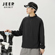 JEEP SPIRIT sports long-sleeved men's spring and summer breathable quick-drying half-zip T-shirt men's outdoor training sports top cycling jersey light gray M