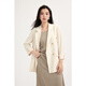 S EIFINI shopping mall same style double-breasted lapel suit 2024 spring new style high-end jacket 3F3210771 cream yellow S 155/80A