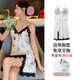 
Langsha summer ice and snow silk sexy nightgown for women with breast pad pure sleeveless suspender skirt thin cool home skirt A11965 M women's style