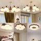 
Hongden medieval style chandeliers American retro living room chandeliers dining room bedroom main light French Nanyang style whole house lamp package 9901 model/6 head-three color light
