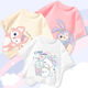 
Disney girls short-sleeved pure cotton T-shirt children's 2025 new loose tops big children summer casual girls summer clothes A231 right beige + A279 powder + C679 white 110 (recommended height 95-105cm)