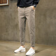 Holzspecker-Freizeithosen für Männer 2025 Neues Sommergeschäft Neun-Punkte Straight Stretch Slim Fit Vielseitige Hose 1502 Grau 32