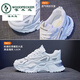 Woodpecker high-end brand new spring four-season casual shoes for woodpecker shoes trendy and versatile breathable and comfortable thick sole white 35