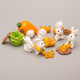 Niedliche kleine Kaninchen Paradise Karotten Mini Model Desktop kreative Mikrolandschaftsschmuck für Kinder Mädchen kleines Kaninchen 4 -teiliges Set