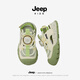 JEEP Jeep Children's Sports Sandals Baotou Knob Buckle Boys' Shoes Girls' Beach Shoes Mint Mambo/Ivory White 30